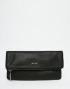 Matt & Nat Soft Clutch With Fold Over In Black - Black