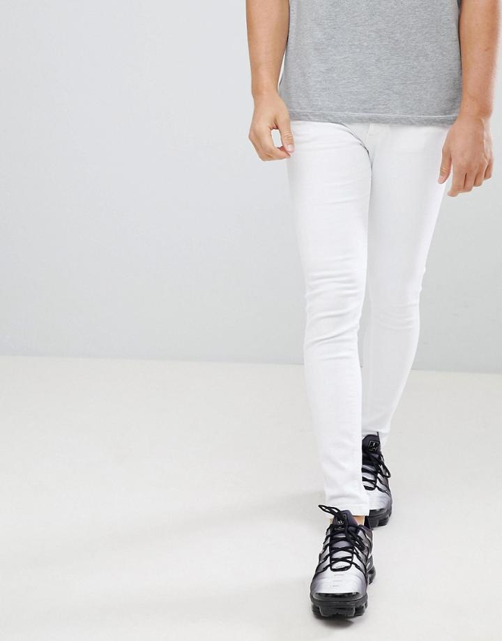 11 Degrees Super Skinny Jeans In White - White