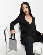In The Style X Dani Dyer Double Breasted Blazer In Black - Part Of A Set