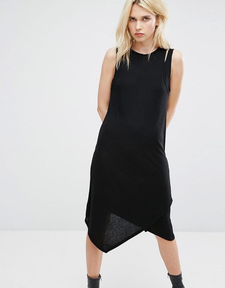 Cheap Monday Double Layer Ribbed Tank Dress - Black