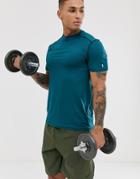New Look Sport Stretch T-shirt In Teal-blue
