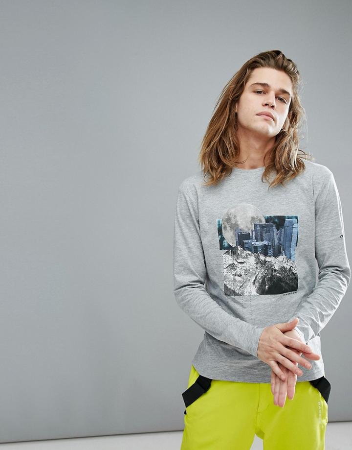 Dare2b Coalesce Graphic Long Sleeve Top - Gray