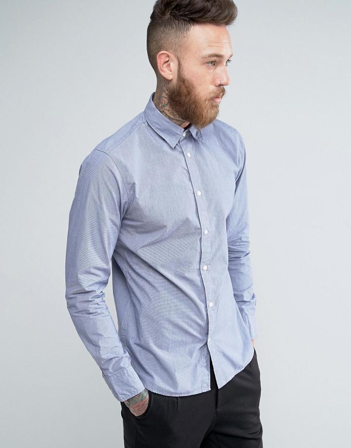 Selected Mini Check Shirt - White