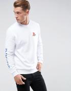 Asos Sweatshirt With Playstation Print - White