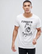 Jack & Jones Originals T-shirt With Splice Print - White