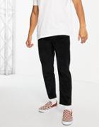 Asos Design Corduroy Classic Rigid Jeans In Black