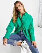 Vero Moda Oversized Shirt In Green