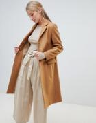 Helene Berman College Coat In Wool Blend - Brown