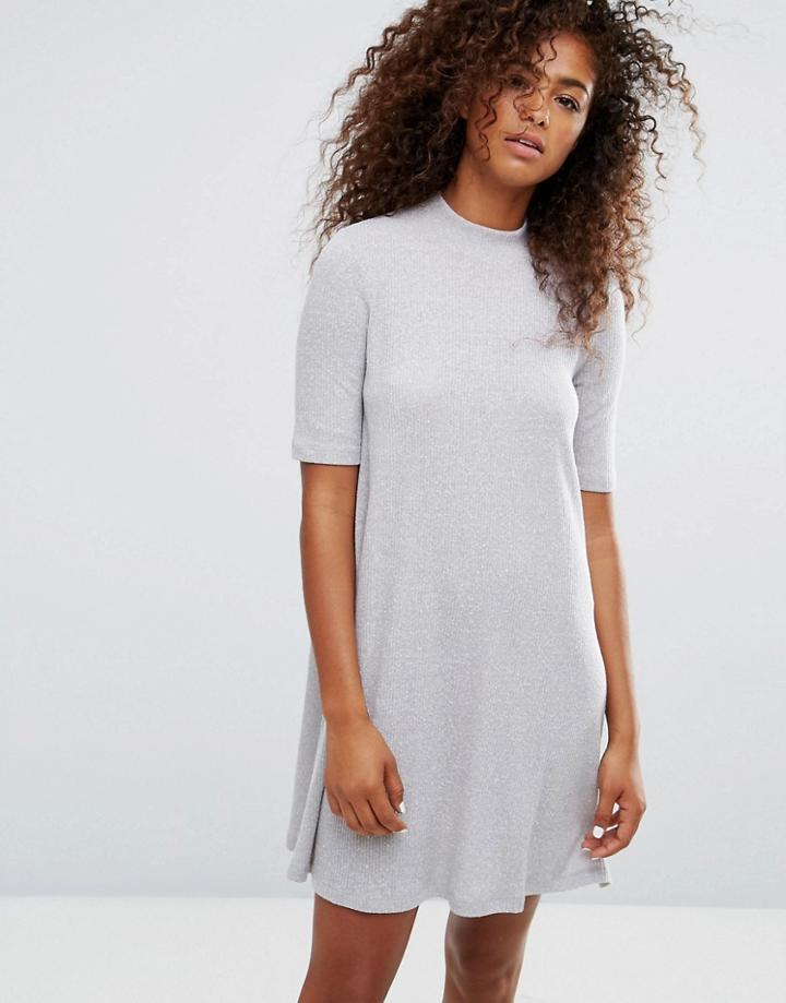 Only Knitted Swing Dress - Gray