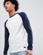 Produkt Long Sleeve Top With Contrast Raglan Sleeve - White