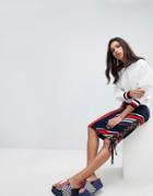Gigi Hadid Mix Stripe Wrap Skirt - Multi