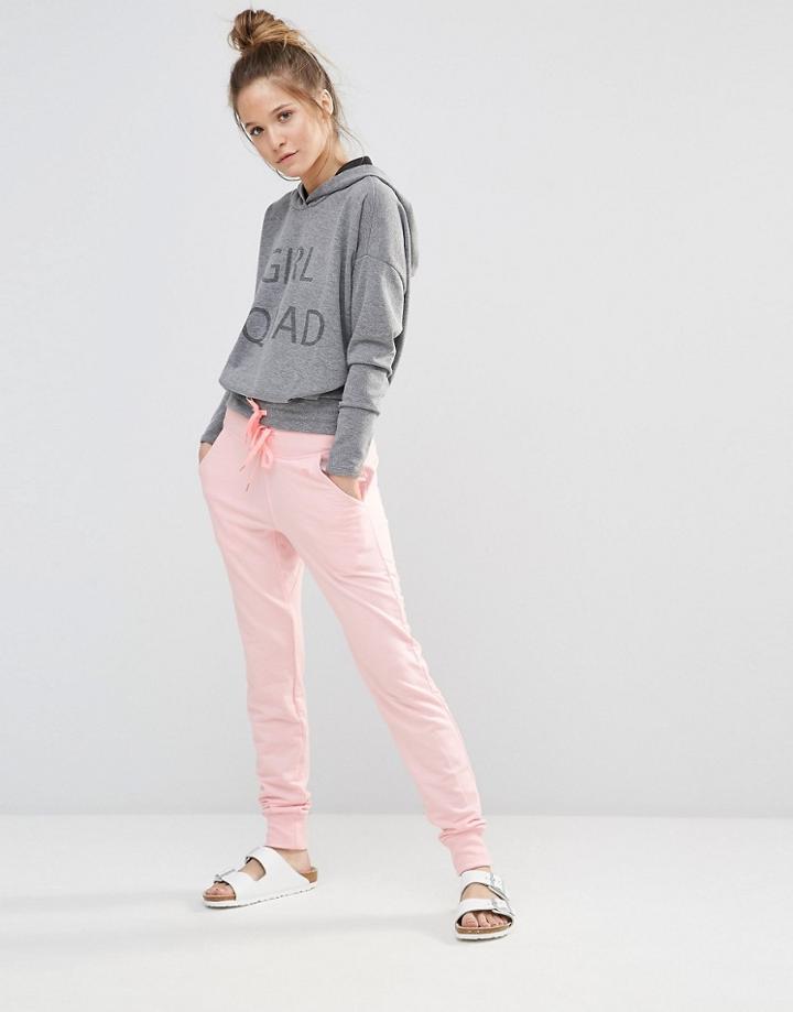 Noisy May Kicks Back Pink Marl Harleem Pants - Pink Marl