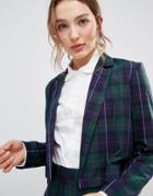 Unique 21 Cropped Blazer In Plaid Co-ord - Multi