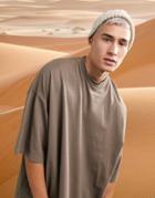 Asos Design Extreme Oversized Super Longline T-shirt In Washed Brown