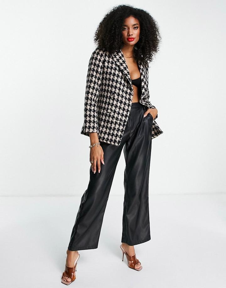 Trendyol Checked Jacket In Black