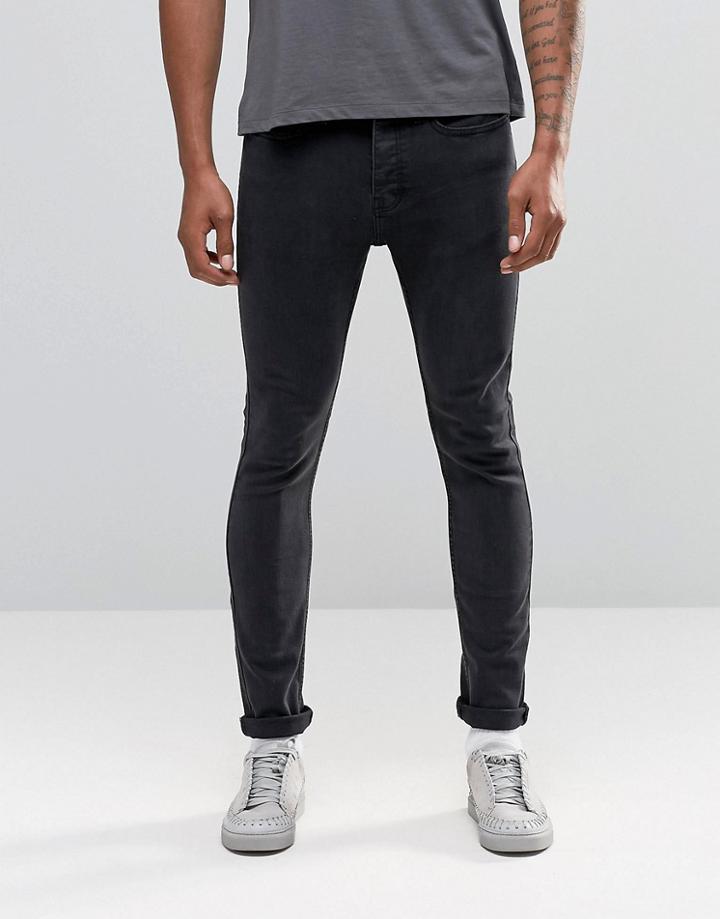 Ldn Dnm Skinny Jean Rinse Denim Wash - Navy