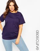 Asos Curve The Ultimate Easy T-shirt - Navy