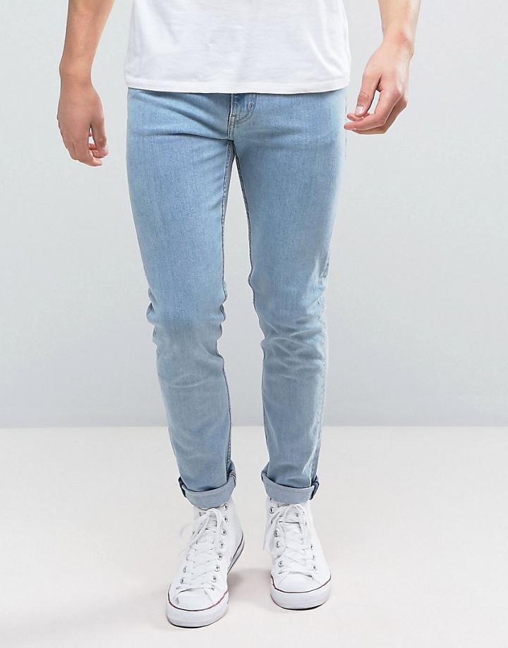 Weekday Friday Skinny Jean Lagoon Blue Wash - Blue