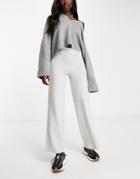 M Lounge Soft Wide Leg Pants In Soft Gray - Part Of A Set