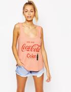 Wildfox Loves Coca-cola Tank In Drink Coca-cola Print - Cotton Candy