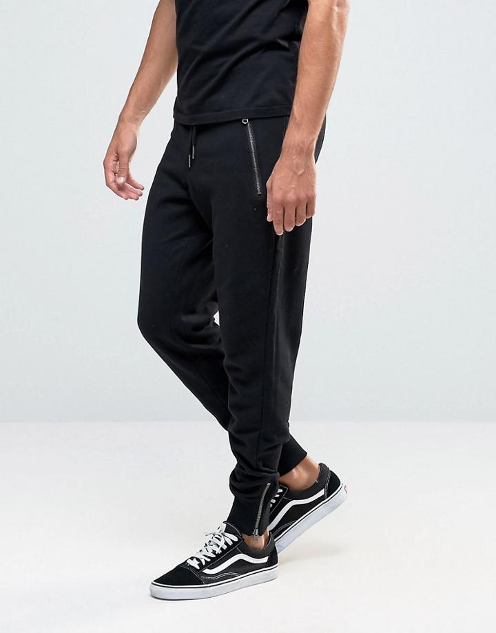 Threadbare Washed Joggers - Black