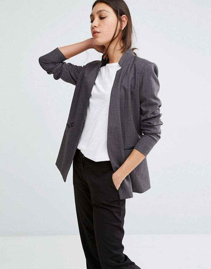 Vero Moda Boyfriend Blazer - Gray