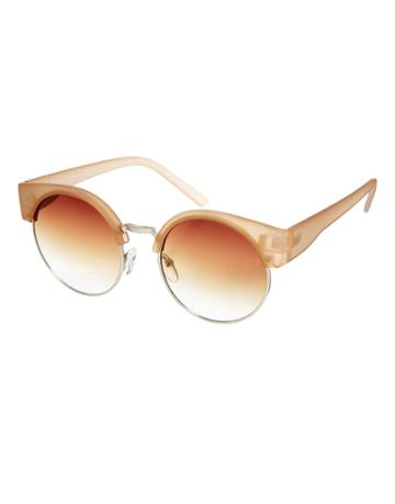 Asos Half Kitten Cat Eye Sunglasses - Nude