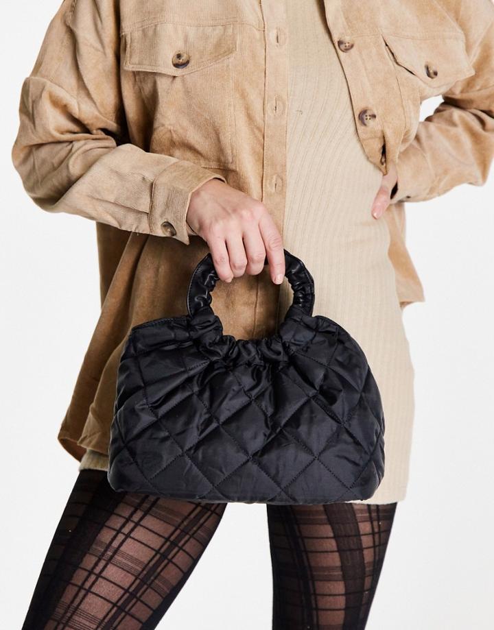 Object Recycled Quilted Bag In Black