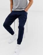 Another Influence Slim Fit Cuffed Cargo-navy