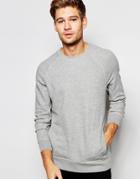 Selected Homme Sweatshirt With Raglan Sleeves - Light Gray Melange