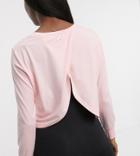 Cotton: On Maternity Active Long Sleeve Top With Cross Back In Pink