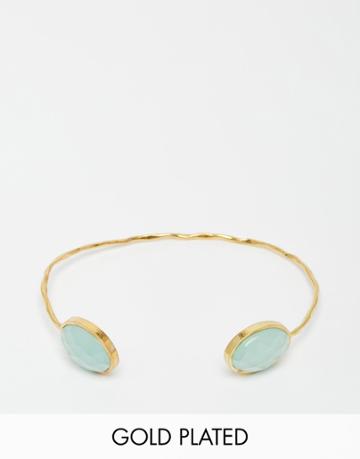 Taara Jewelry 22k Gold Plated Bracelet - Pacific Opal