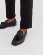 Jack & Jones Tassle Loafers In Black - Black