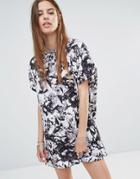 Noisy May Tunic Dress In Shattered Print
