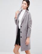 Helene Berman Ovoid Ema Coat In Confetti Tweed - Multi