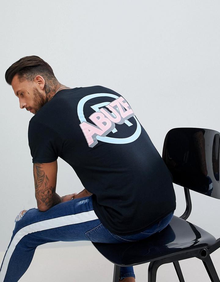 Abuze Ldn Bold Back Print T-shirt - Black