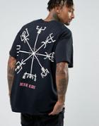 Hnr Ldn Oversized Symbol Back Print T-shirt - Black