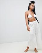 Twiin Parachute Beach Pants In White