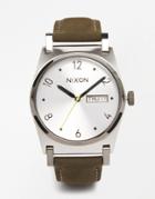 Nixon Jane Leather Silver Watch - Black