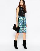 Y.a.s Dragonfly Jersey Midi Skirt - Multi