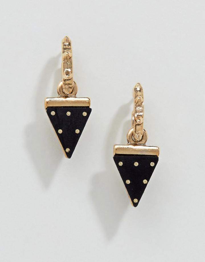 Steve Madden Drop Triangle Earrings - Silver