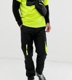 Reclaimed Vintage Revived Black Cargo Pants With Neon Pullers - Black