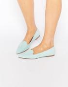 Asos Louisiana Pointed Ballet Flats - Mint