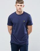 Lyle & Scott T-shirt With Square Dot Print In Navy - Navy