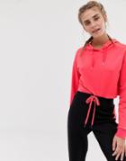 South Beach Cropped Hoodie In Pink - Pink