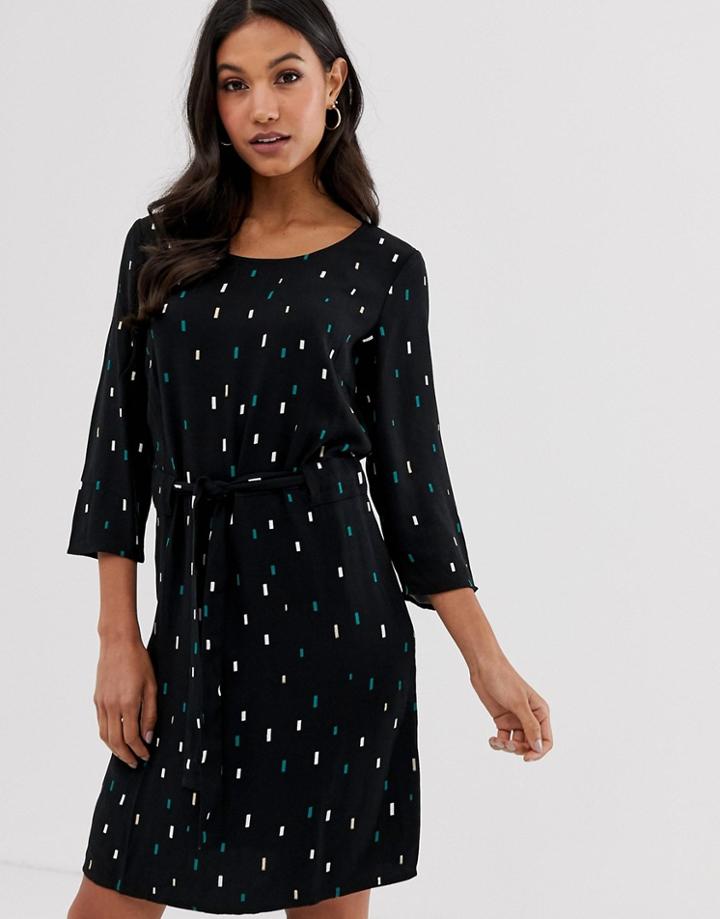 Vila Polka Dot Wiast Tie Dress - Multi