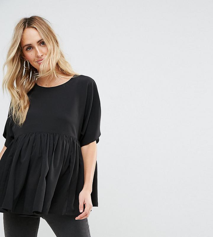 Asos Maternity Smock Top - Black
