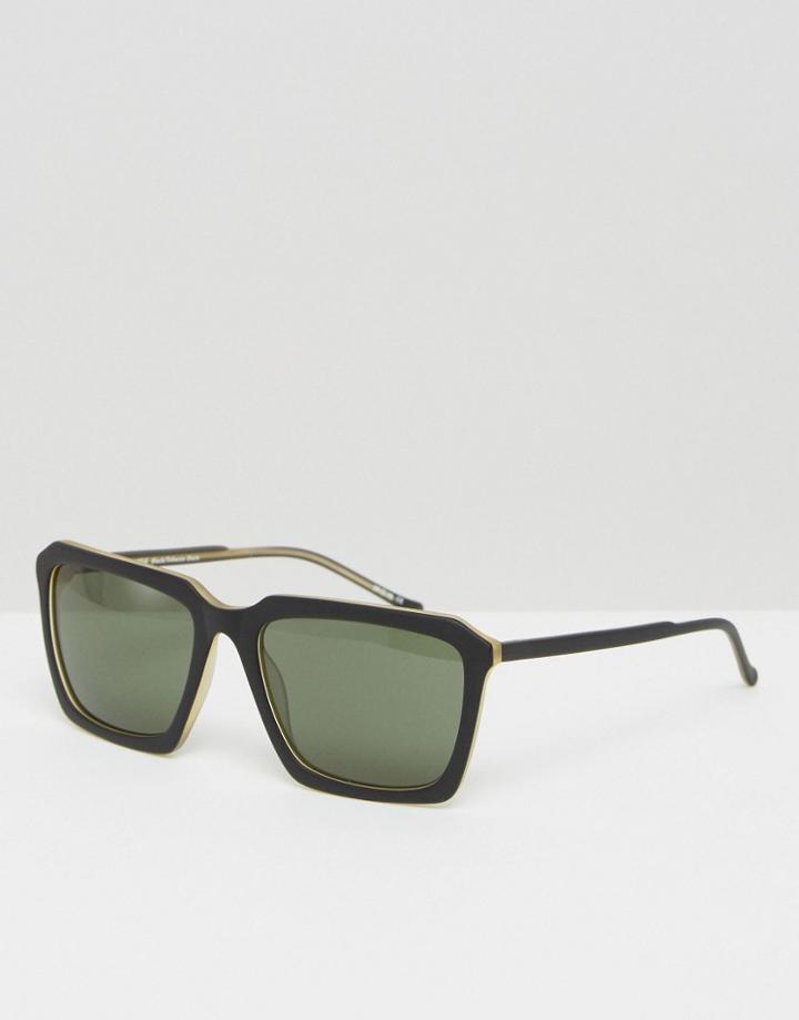 Kaibosh Right Angle Square Sunglasses - Black