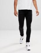 Religion Super Skinny Fit Jeans With Low Rise In Black - Black