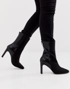 Asos Design Eleanor High Ankle Boots In Black - Black